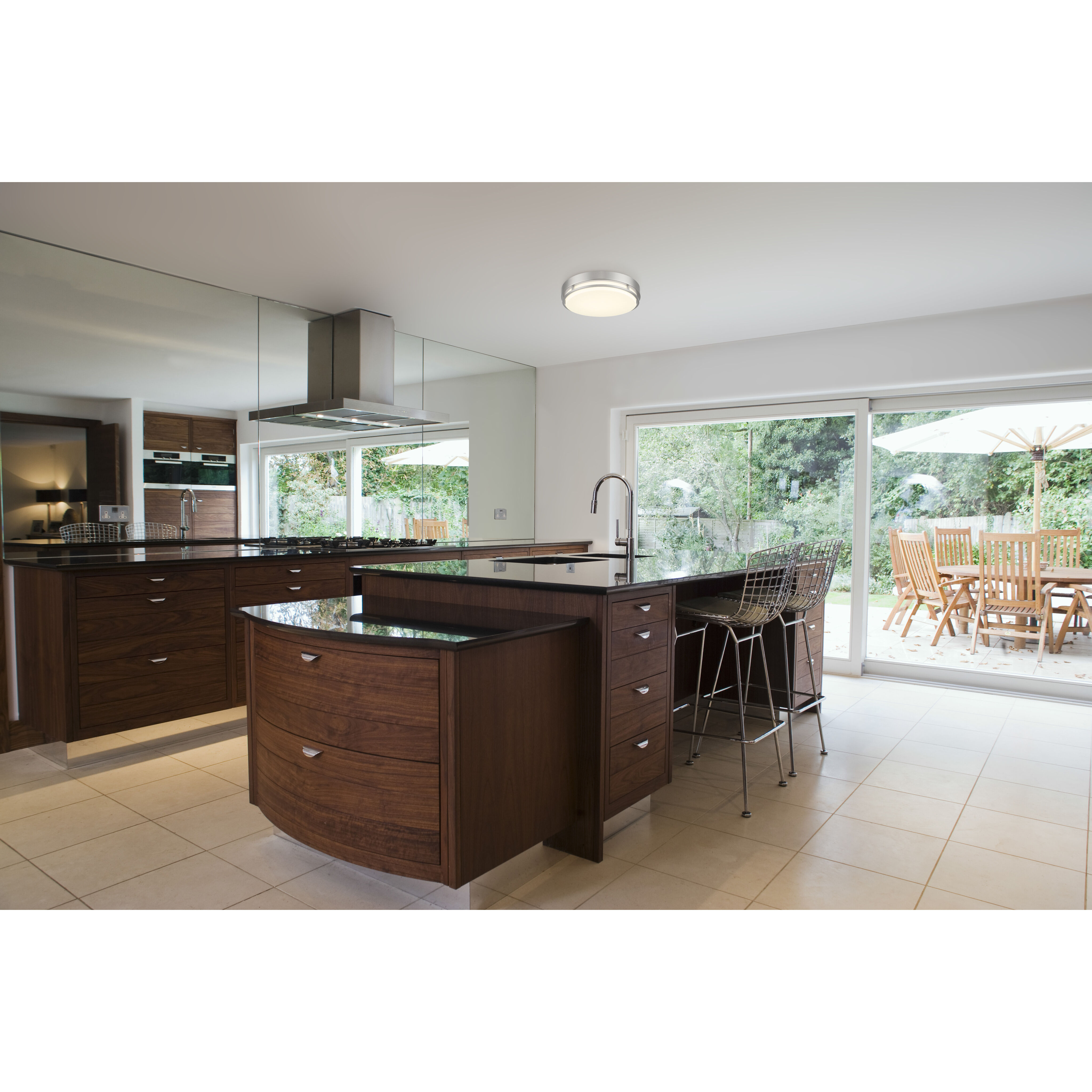 EnviroLite LED 10 inch Brushed Nickel Flush Mount Ceiling Light